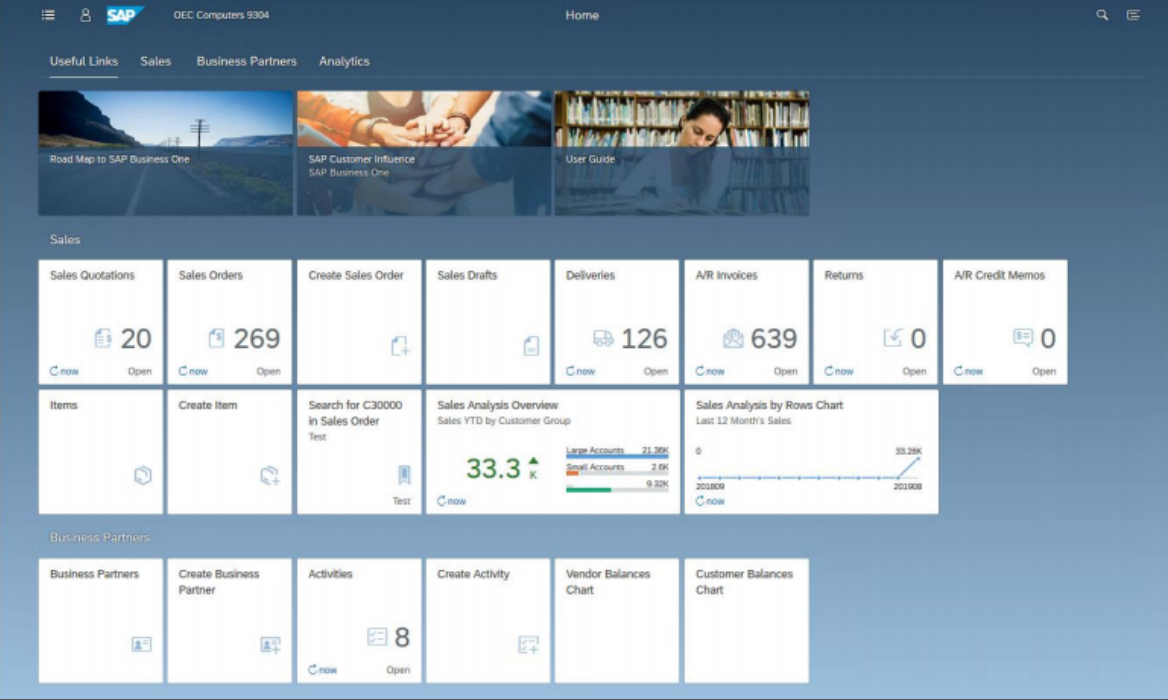 SAP Business One Web 客戶端